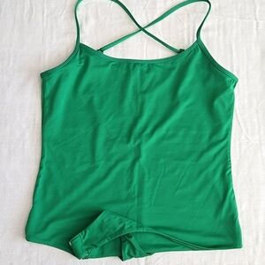 Klassy Network Bodysuit Low Back Green Size Large